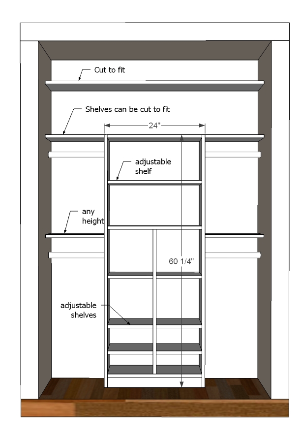 Wood - Closet System Plans | How To build an Easy DIY Woodworking Projects