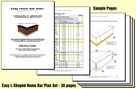 wood - l-shaped bar plans free how to build an easy diy