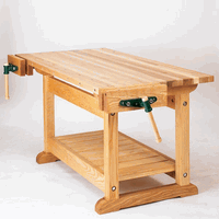 simple wooden work bench