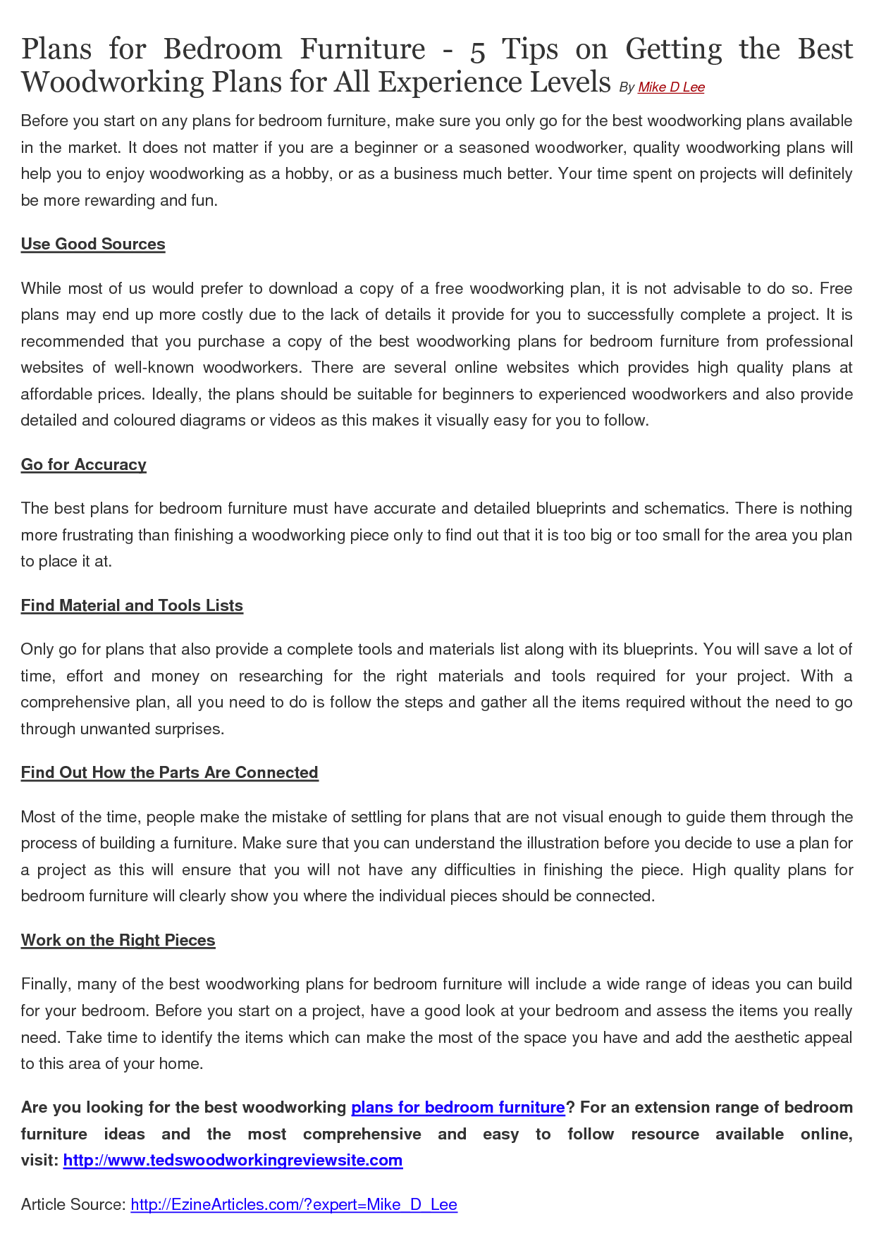 Free Lawn Furniture Plans