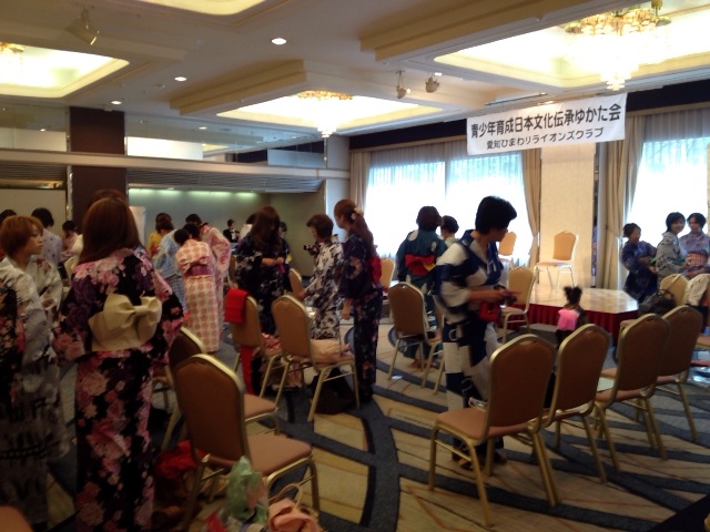着付け中