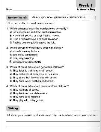 a word a day grade 2 2